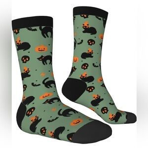New Halloween socks unisex adult size cat and pumpkin socks bat socks spooky